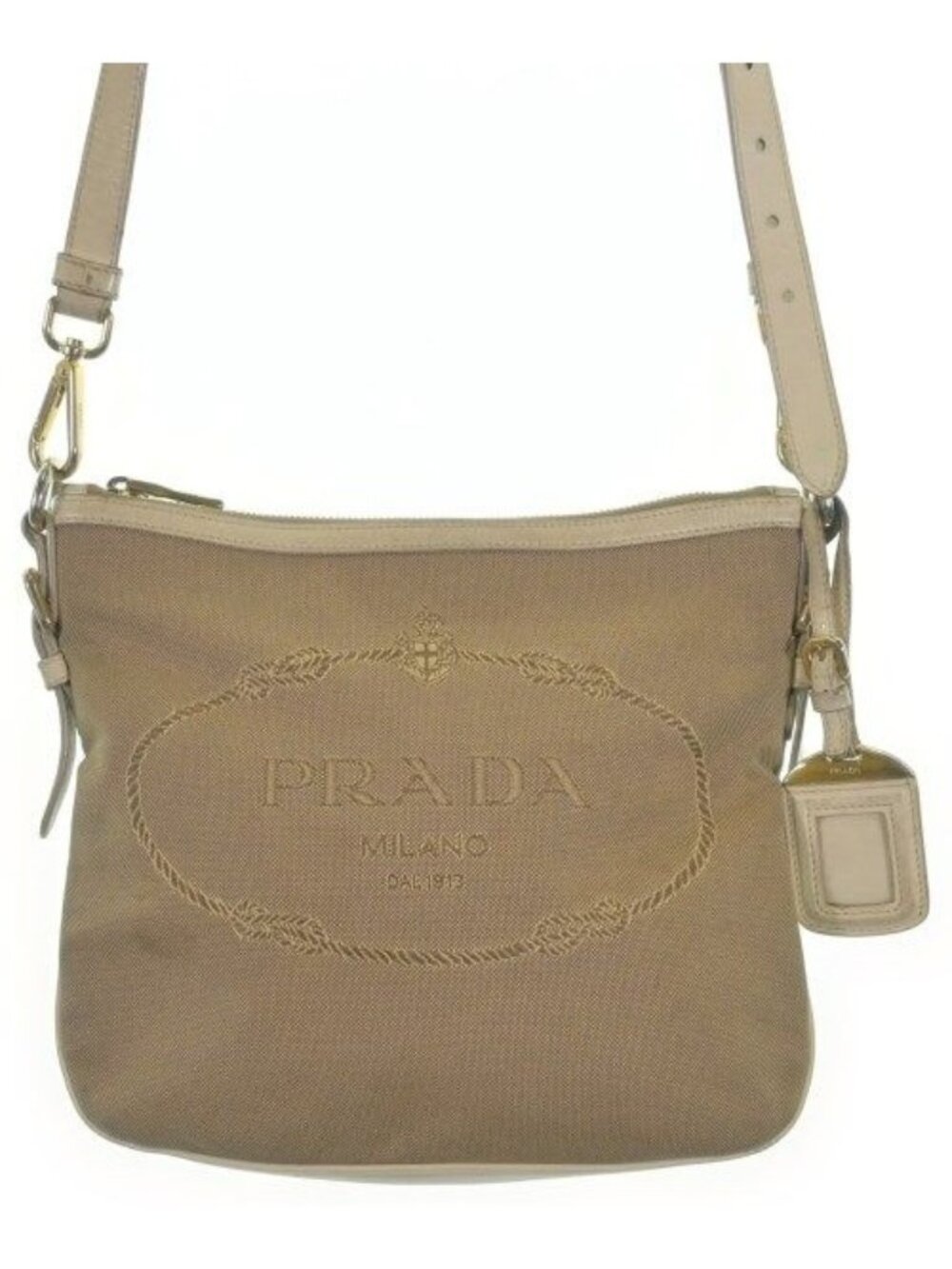 Prada Logo Jacquard Shoulder Bag
